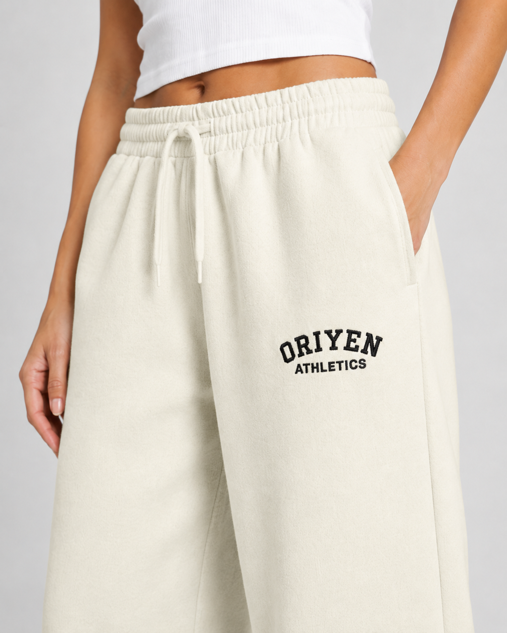 ORIYEN Ivory Women's Sweatpants (Off White)