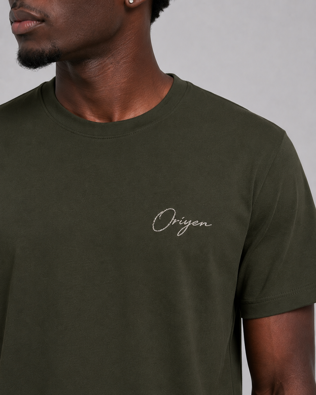 ORIYEN Olive Tee (Dark Olive Green)