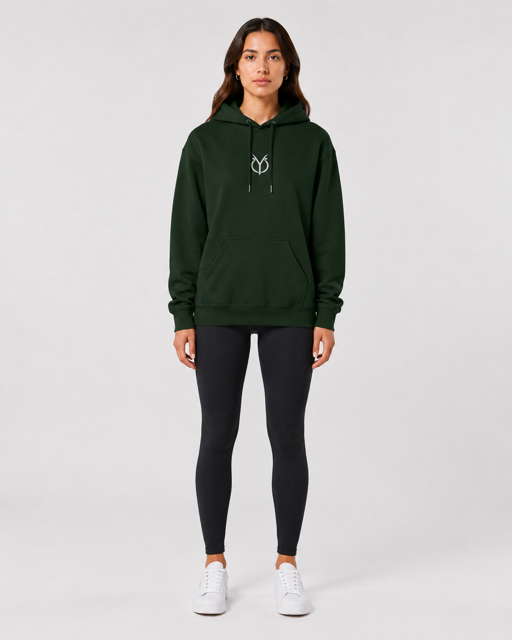 ORIYEN Women's Forest Essentials Hoodie (Dark Green)