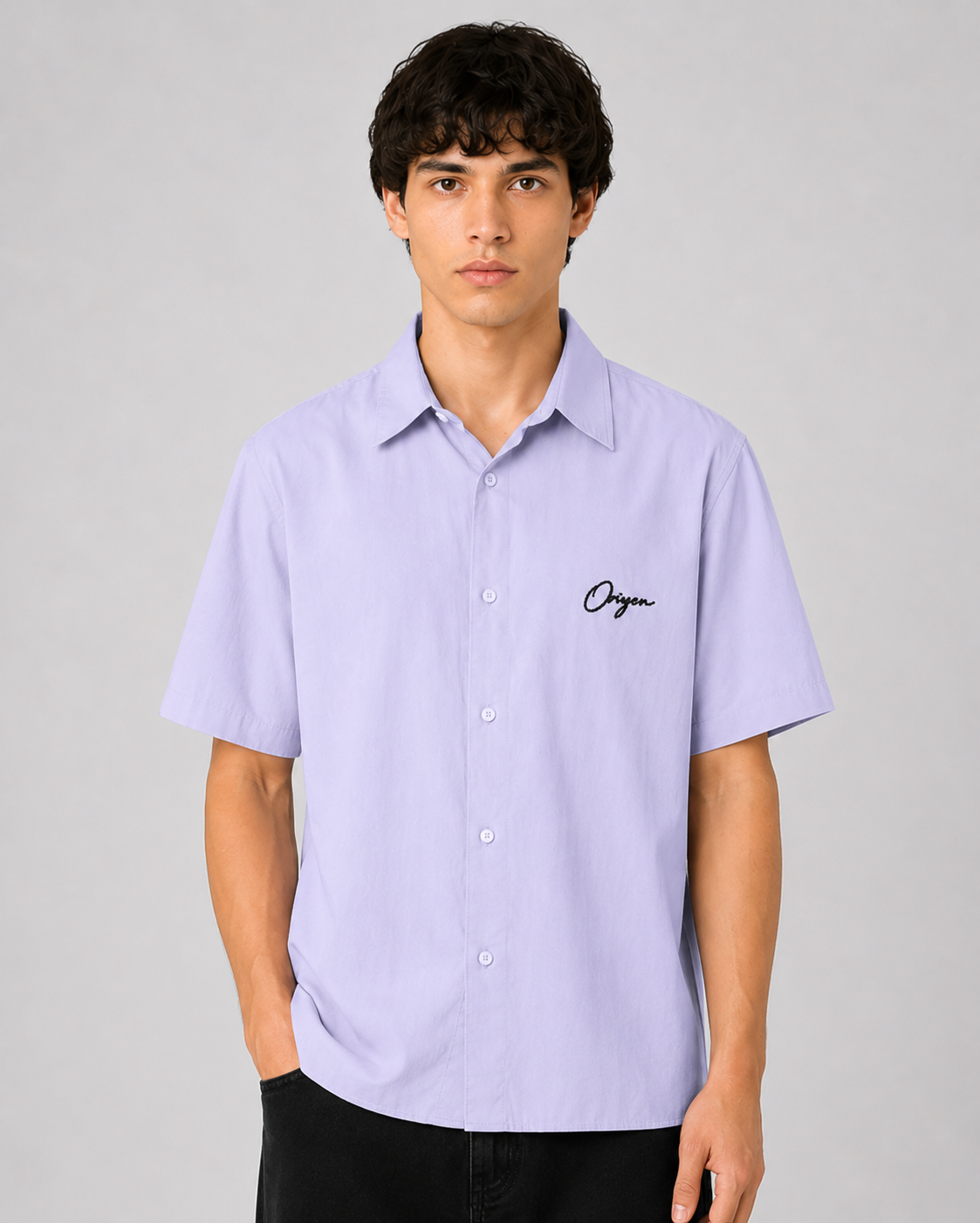 ORIYEN Lavender Oversized Shirt (Lavender)