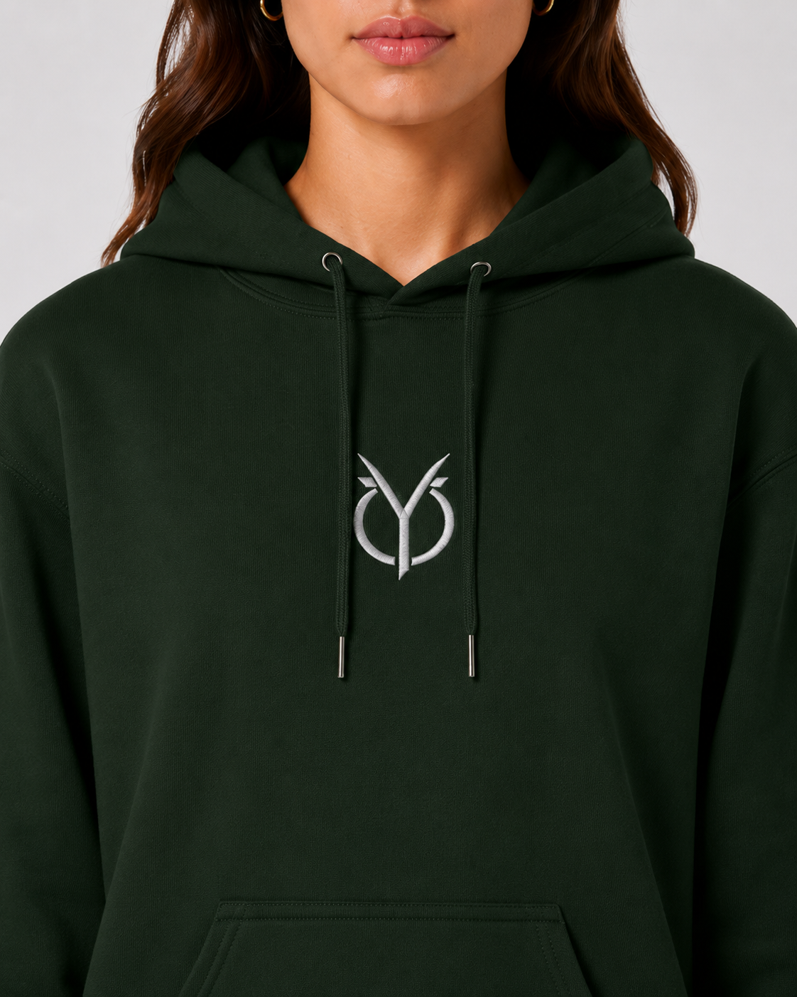 ORIYEN Women's Forest Essentials Hoodie (Dark Green)