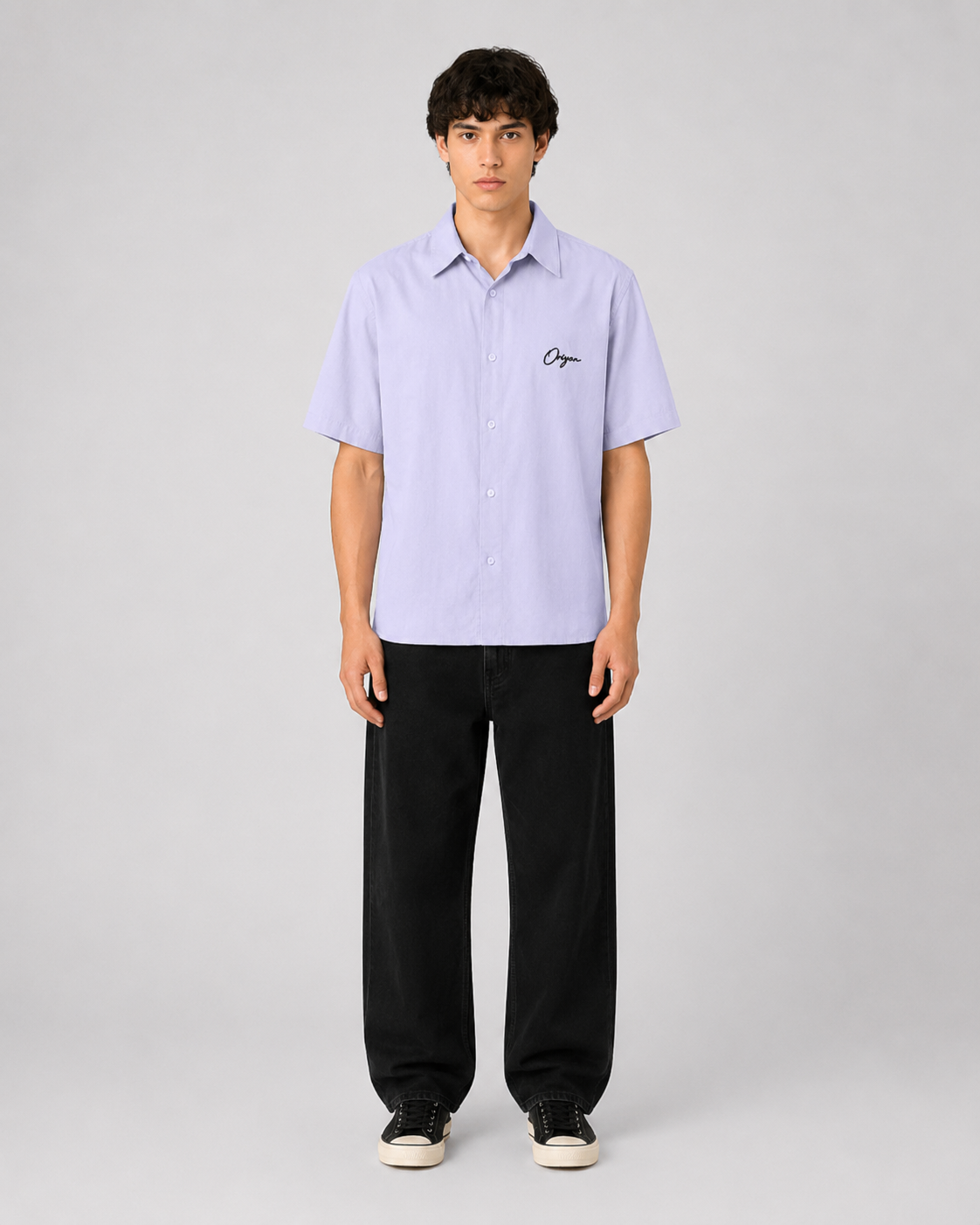 ORIYEN Lavender Oversized Shirt (Lavender)