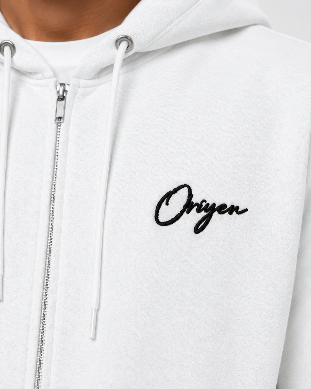 ORIYEN Frost Zip Hoodie (White)