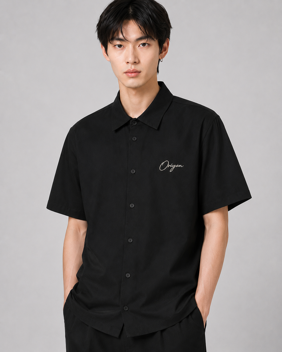 ORIYEN Midnight Oversized Shirt (Black)