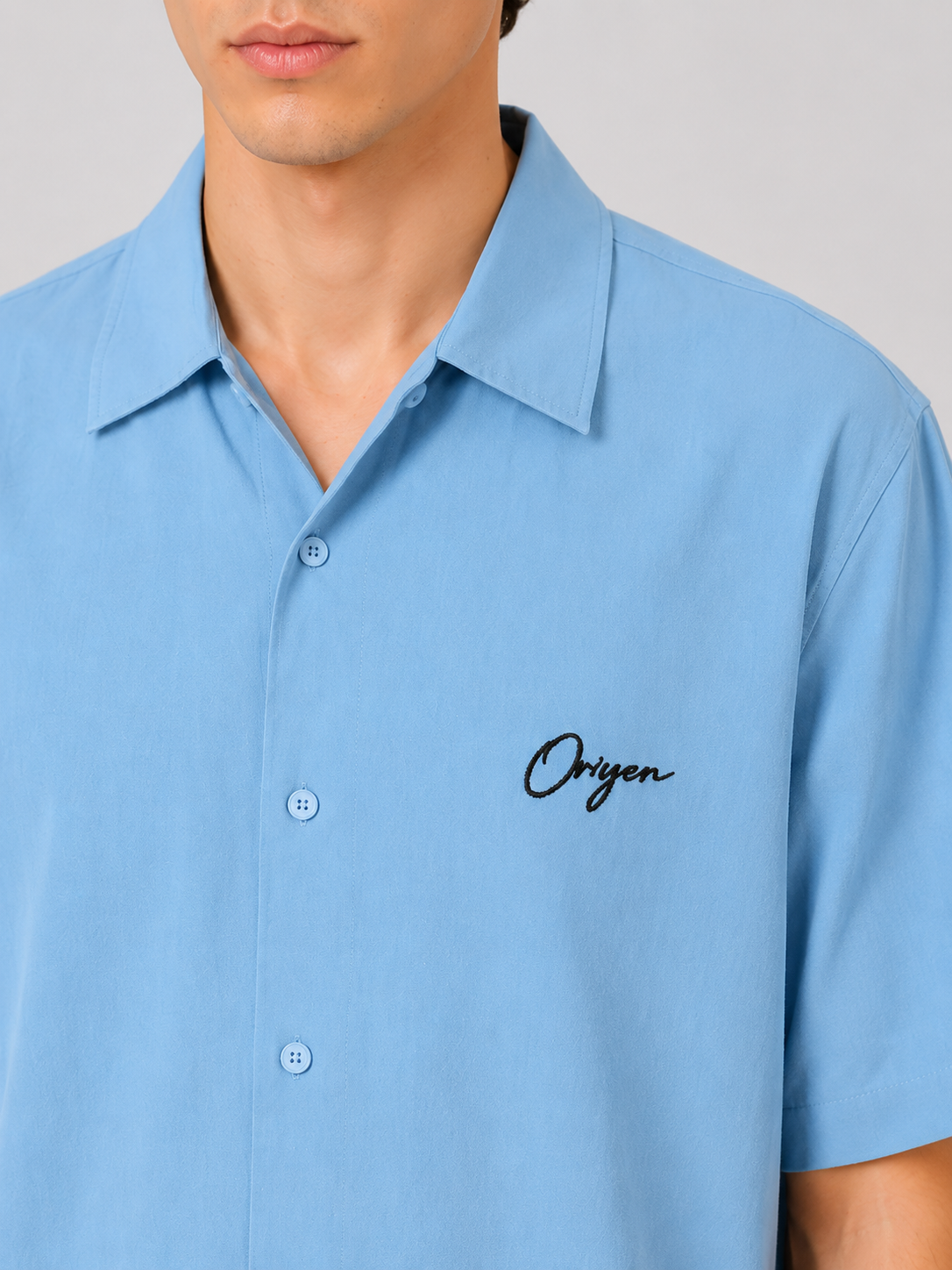 ORIYEN Glacier Oversized Shirt (Sky Blue)