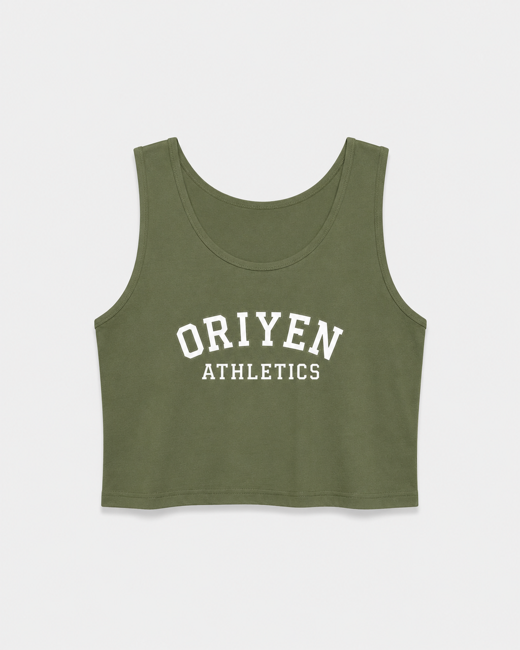 ORIYEN Women's Athletics Crop Tank (Olive)