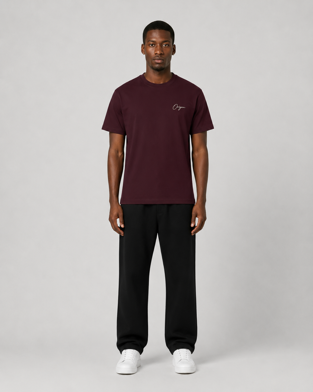 ORIYEN Wine Tee (Deep Burgundy)