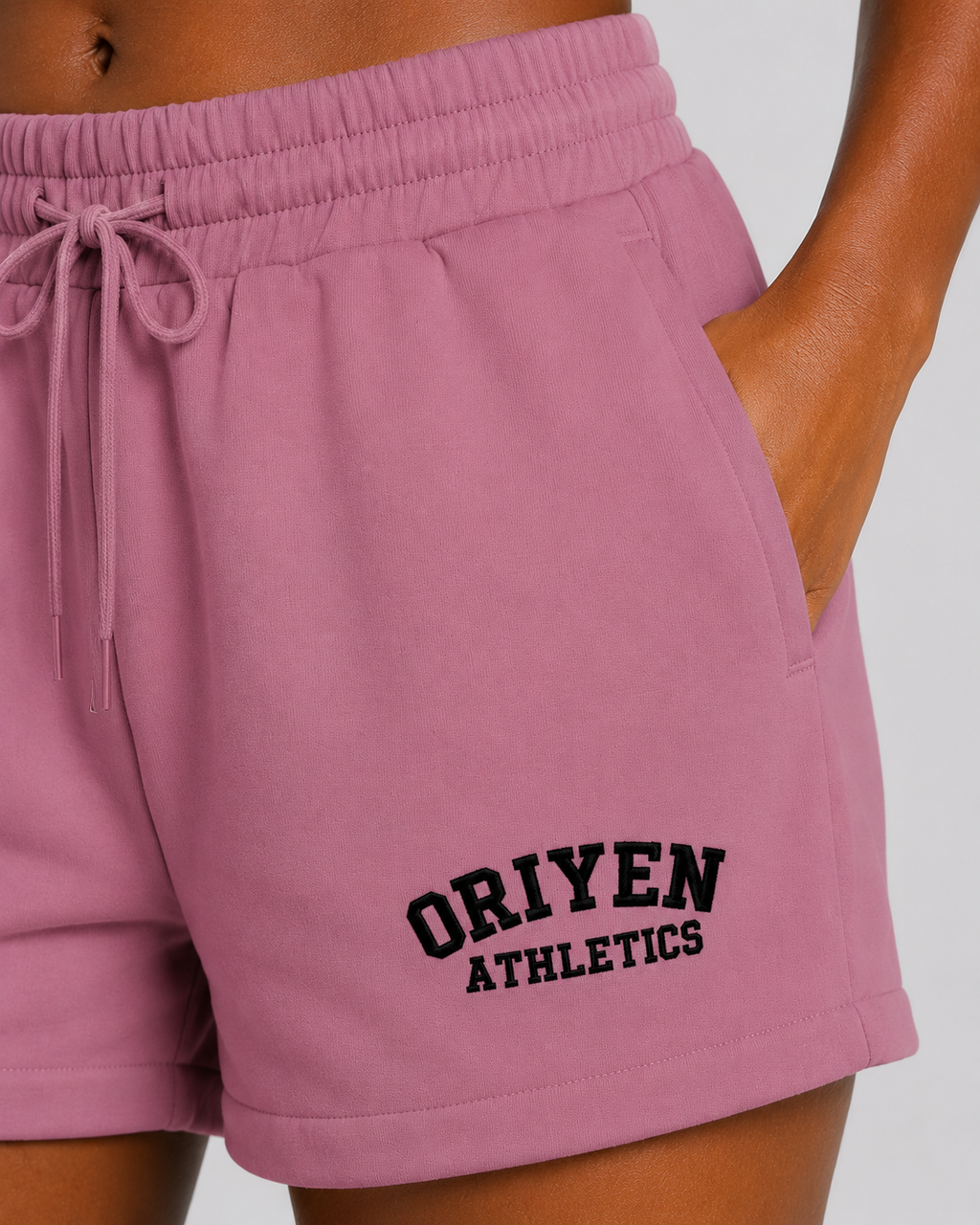 ORIYEN Women's Rose Athletics Shorts (Rose Pink)