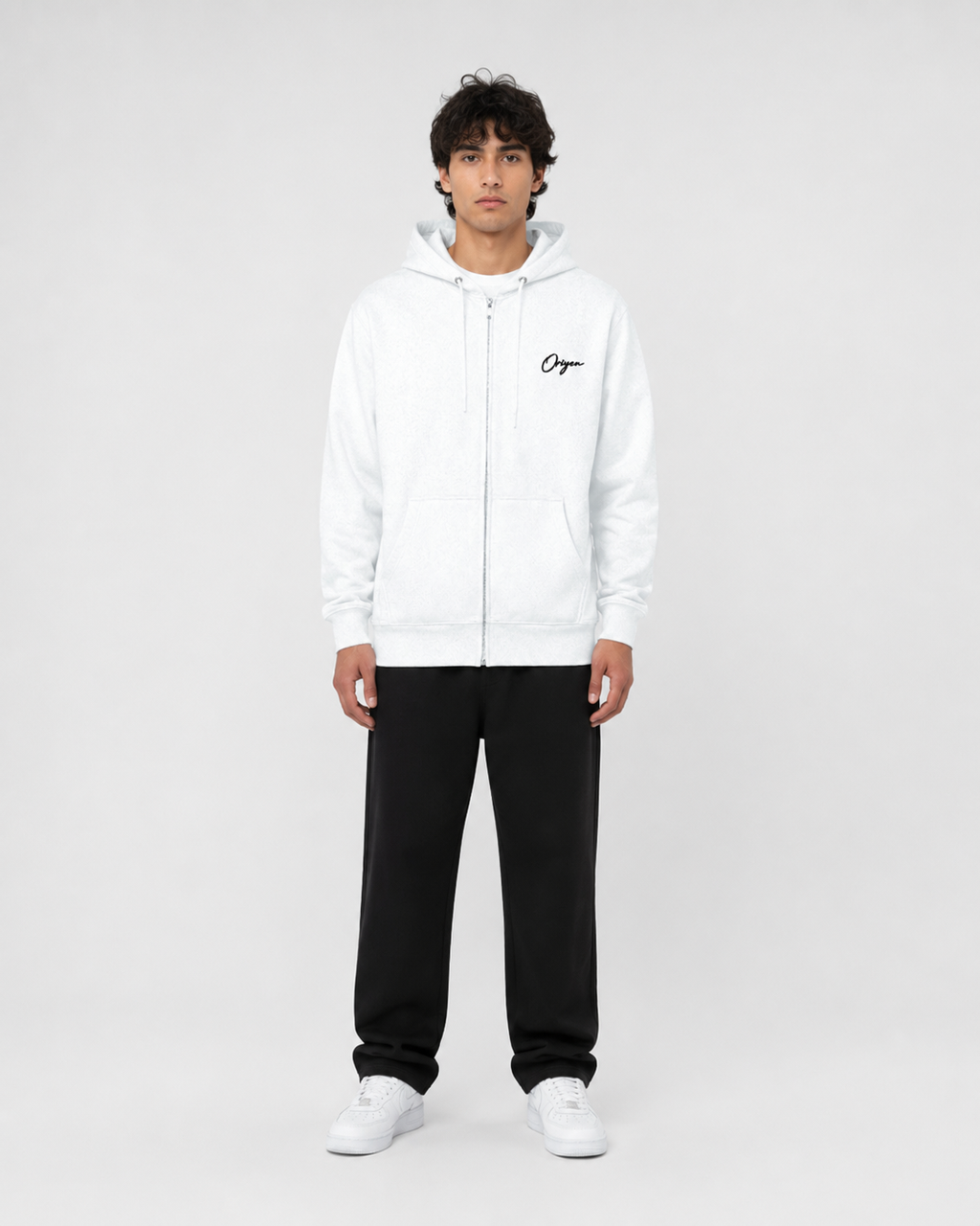 ORIYEN Frost Zip Hoodie (White)