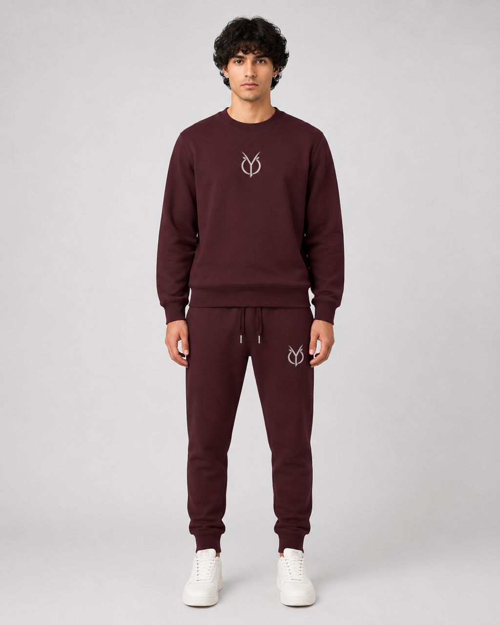 ORIYEN Burgundy Essentials Co-Ord Set