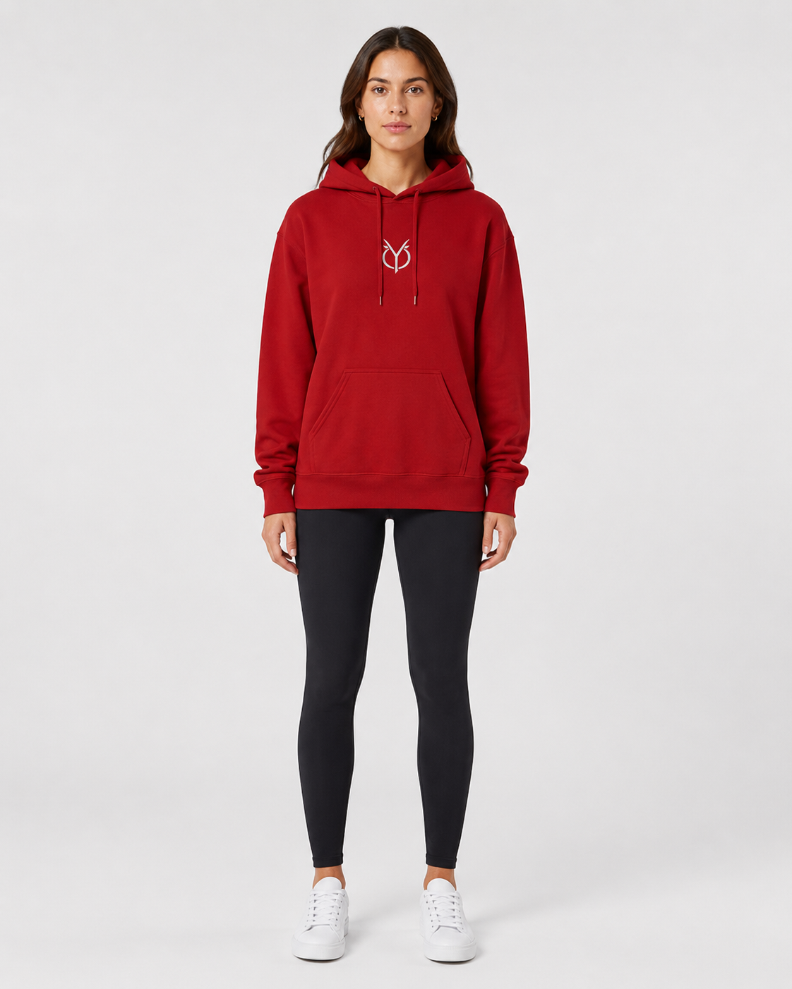 ORIYEN Women's Crimson Essentials Hoodie (Red)