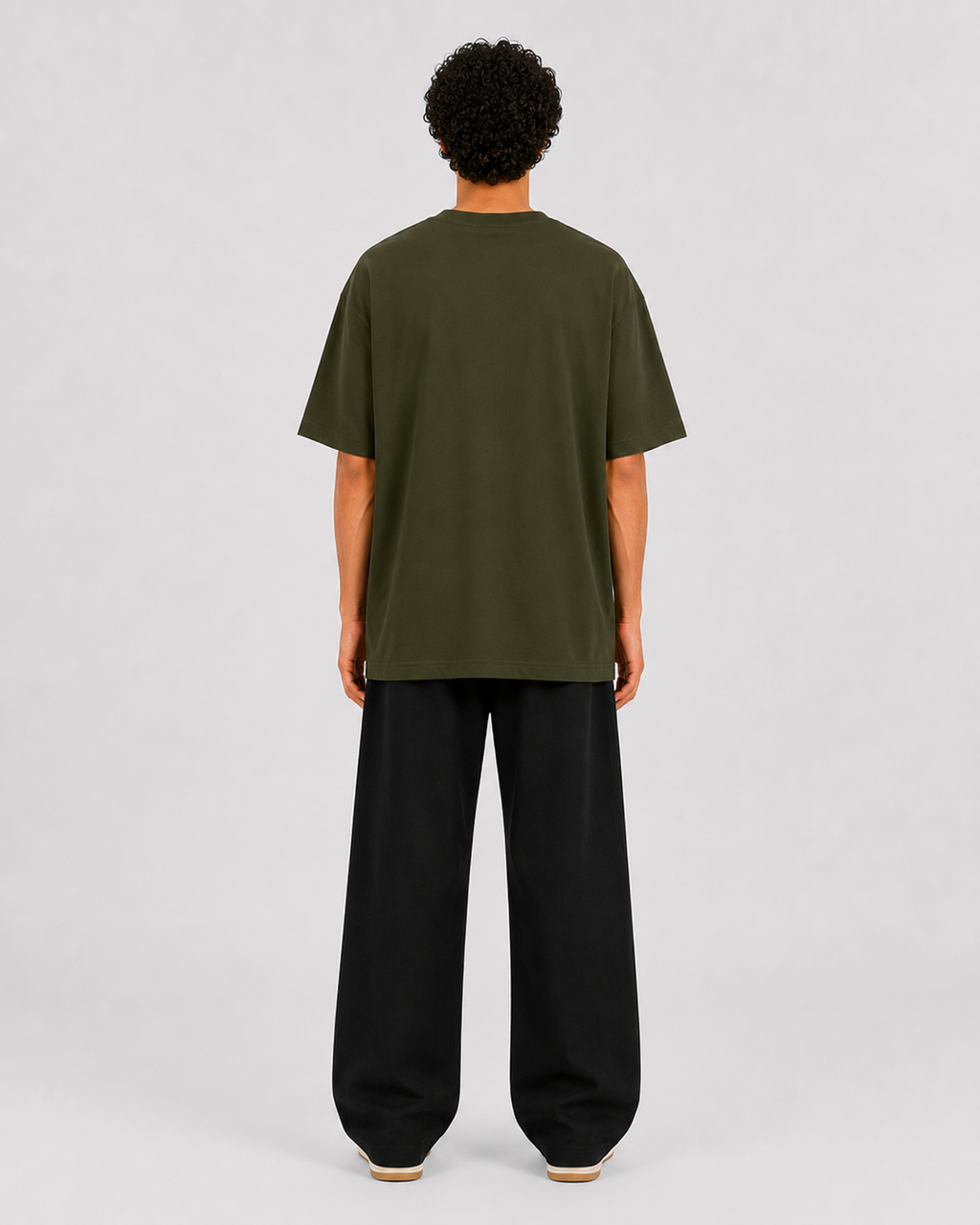 ORIYEN Olive Heavyweight Oversized Tee (Olive Green)