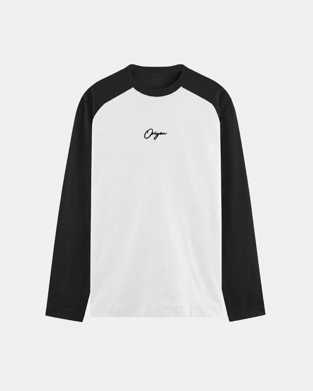 ORIYEN Onyx Raglan Long Sleeve Tee (Black / White)