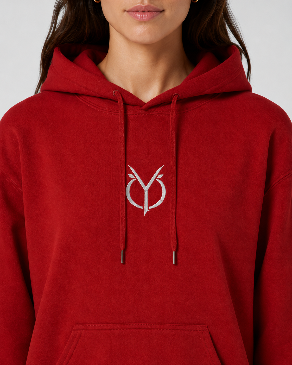 ORIYEN Women's Crimson Essentials Hoodie (Red)
