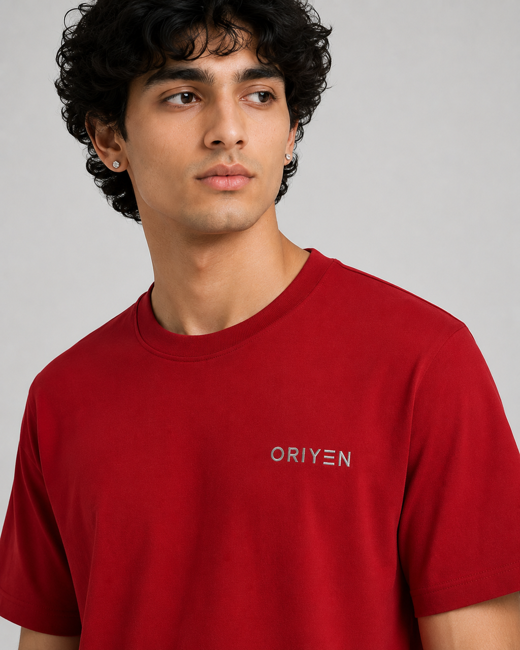 ORIYEN Crimson Red Essential Tee