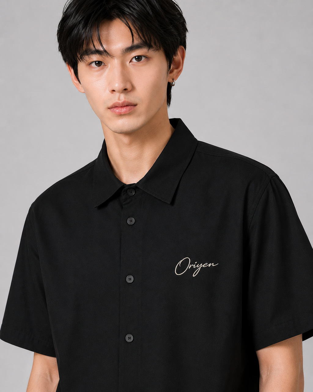 ORIYEN Midnight Oversized Shirt (Black)