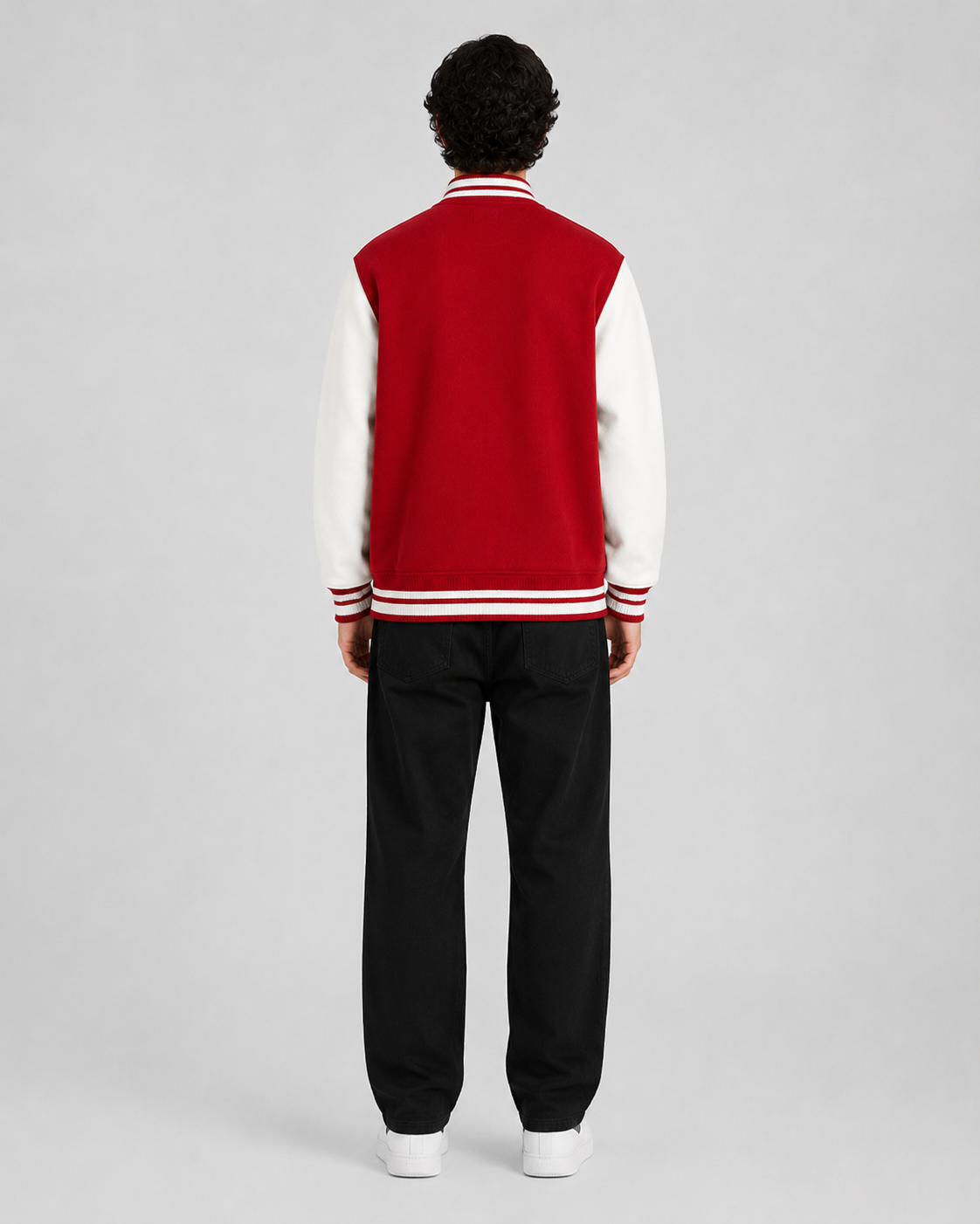 ORIYEN Legacy Varsity Jacket — Crimson
