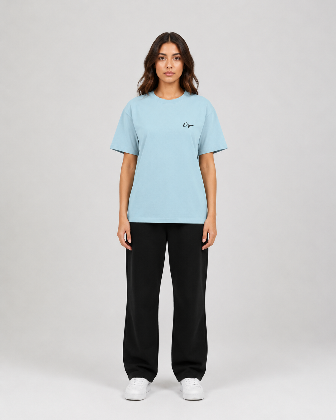 ORIYEN Women's Baby Blue Tee (Baby Blue)