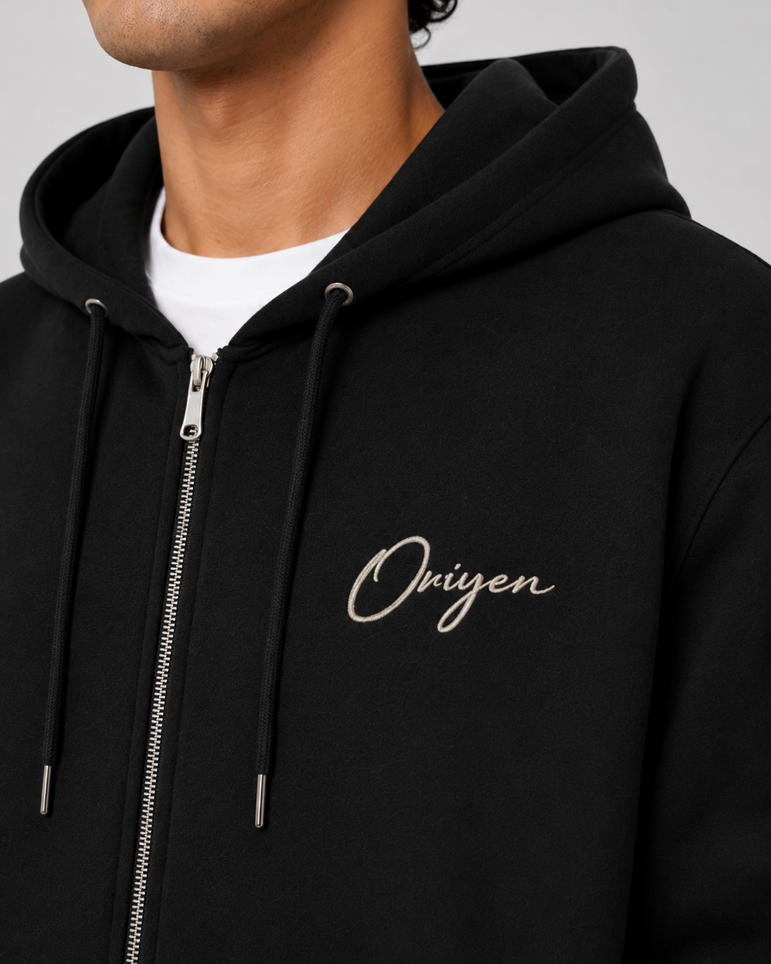 ORIYEN Midnight Zip Hoodie (Black)