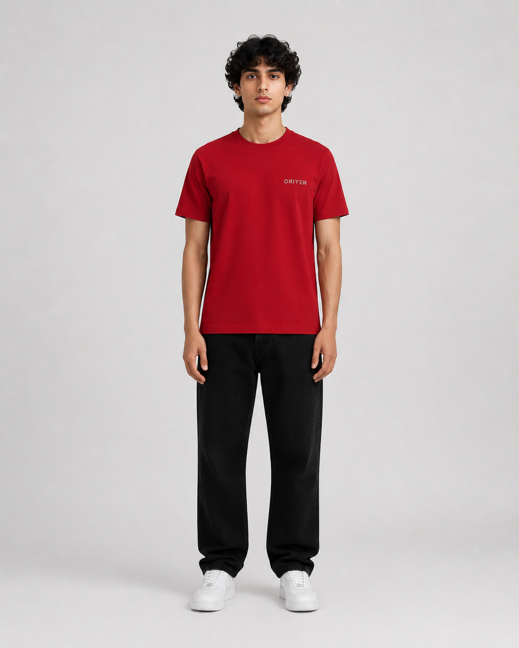 ORIYEN Crimson Red Essential Tee