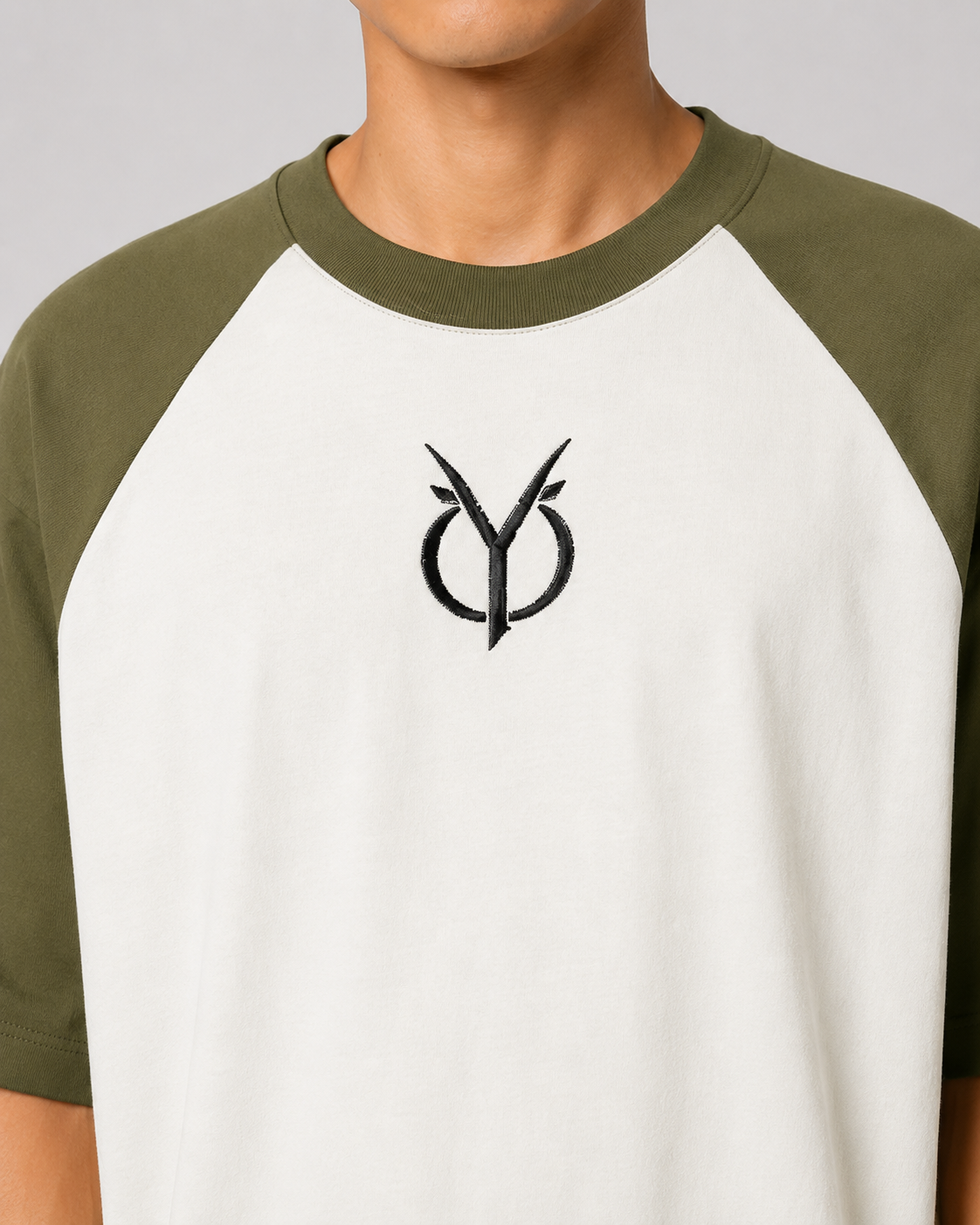 ORIYEN Emblem Oversized Tee (Olive)