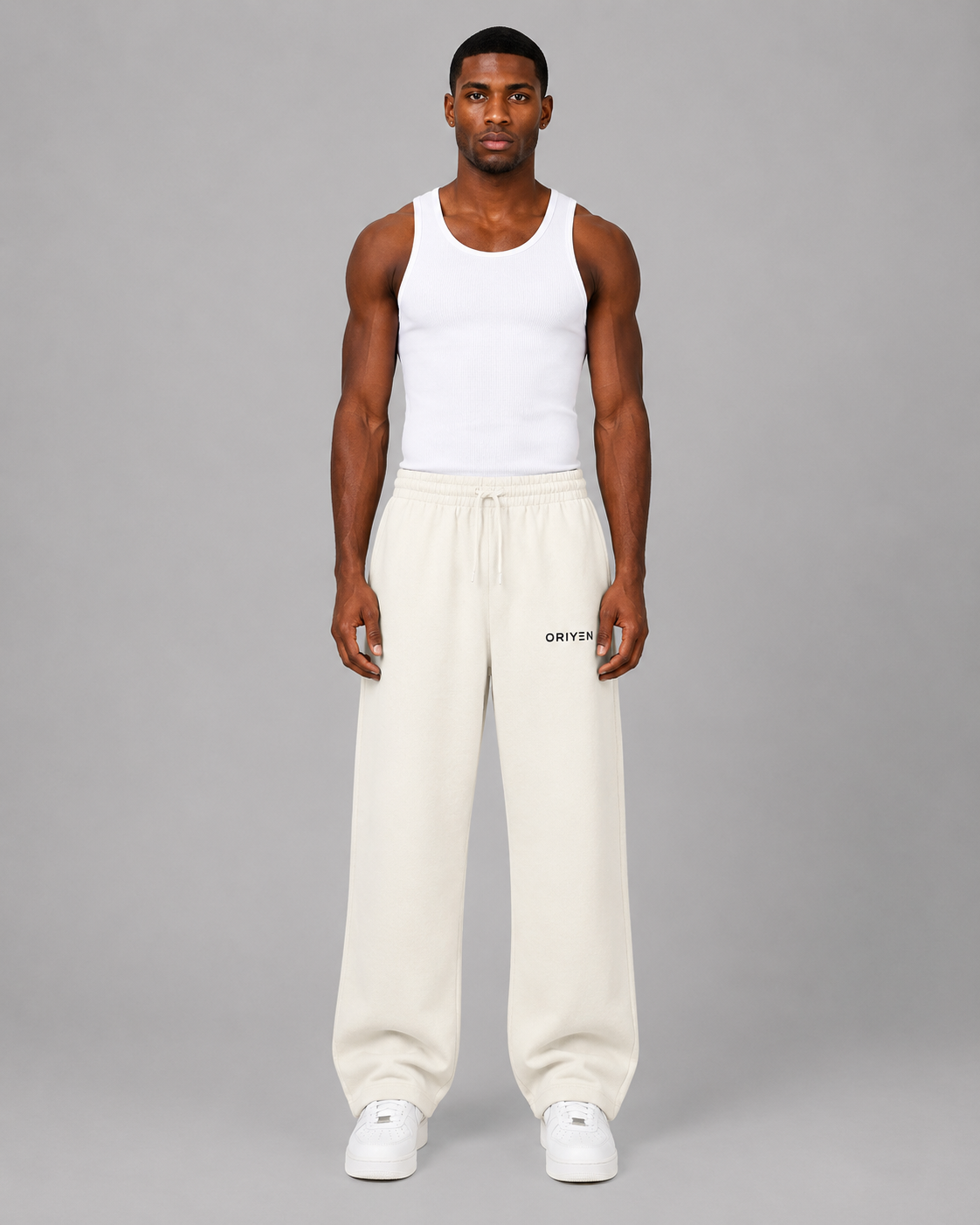 ORIYEN Essential Sweatpants (Ivory Cream)