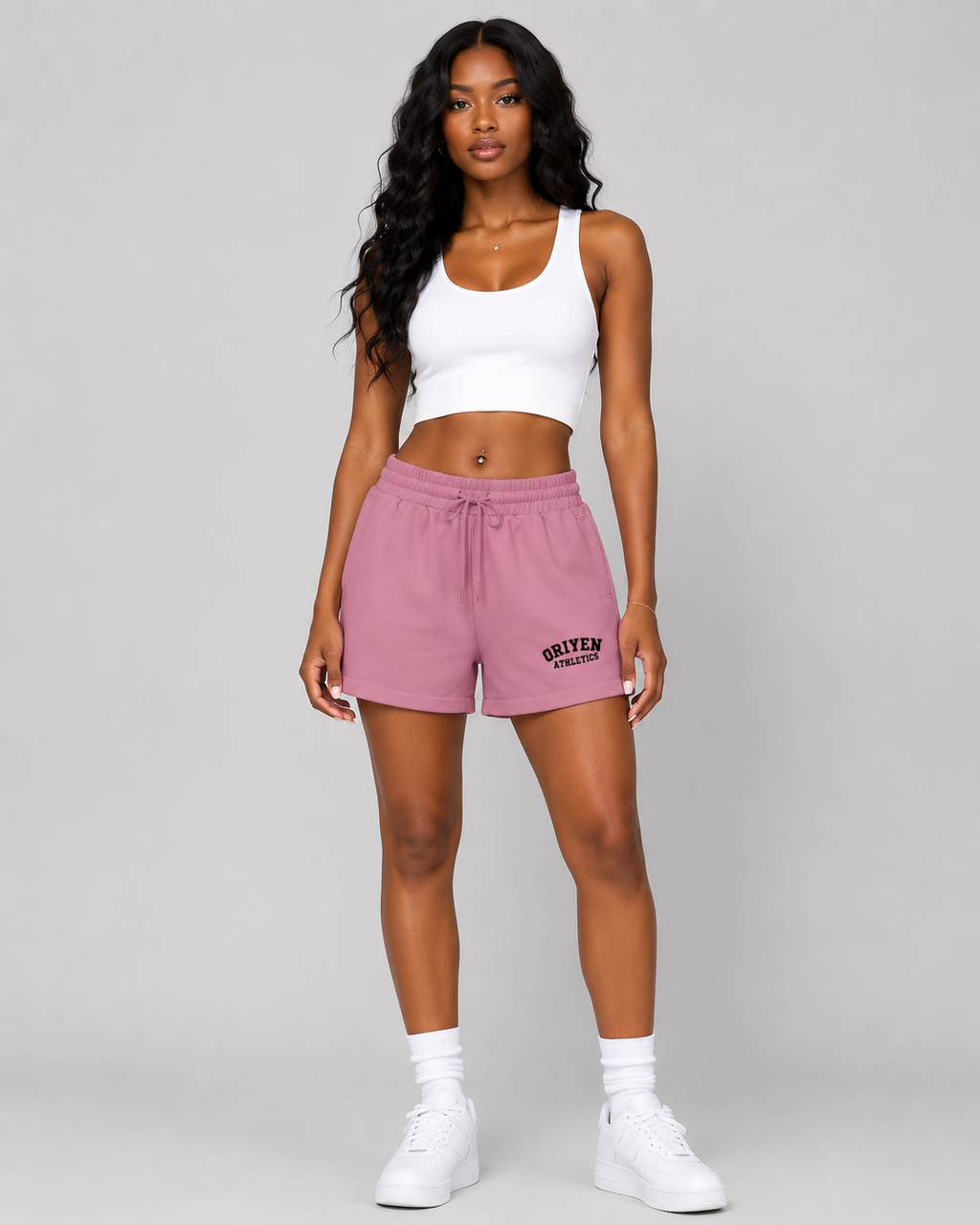 ORIYEN Women's Rose Athletics Shorts (Rose Pink)
