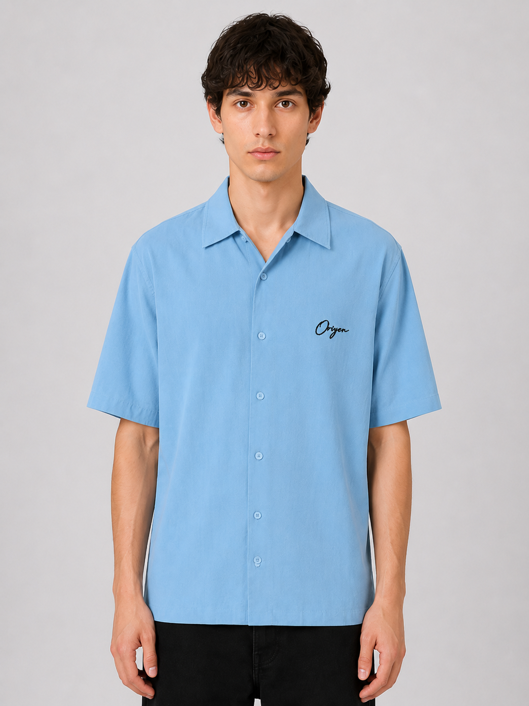 ORIYEN Glacier Oversized Shirt (Sky Blue)