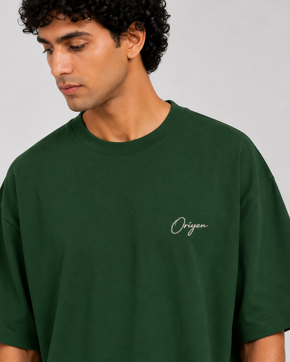 ORIYEN Forest Heavyweight Oversized Tee (Forest Green)