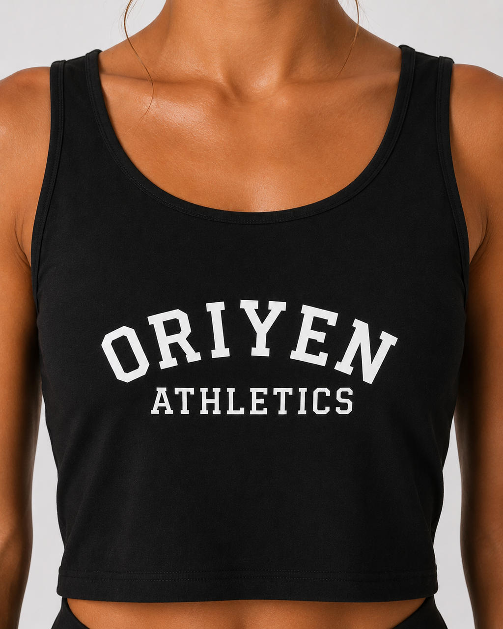 ORIYEN Women's Athletics Crop Tank (Black)
