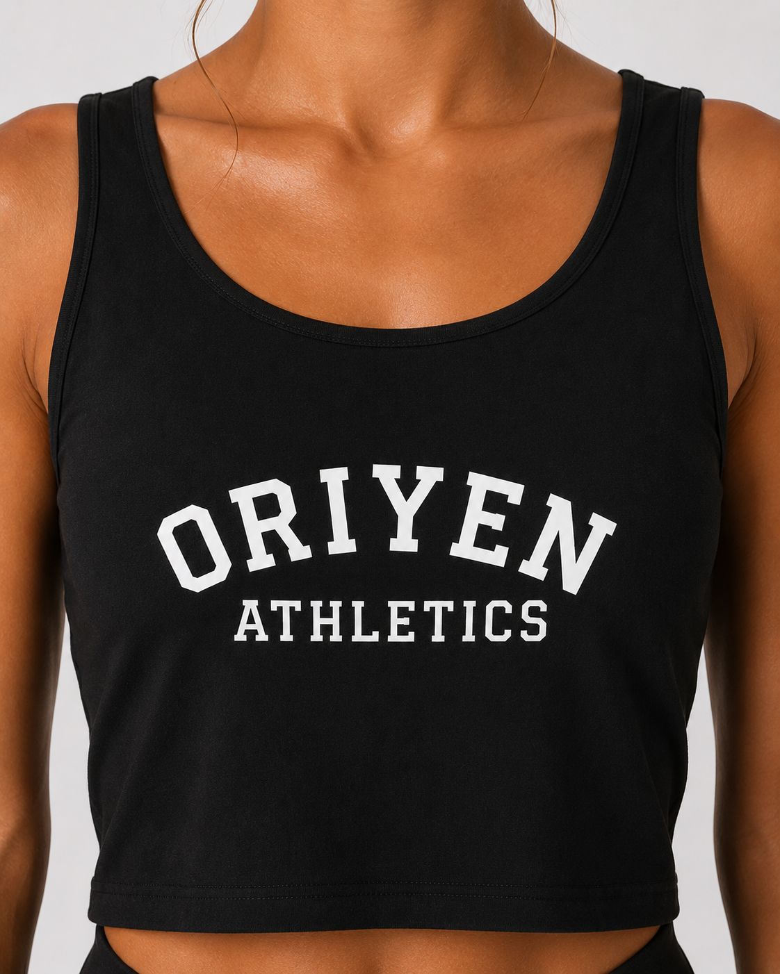 ORIYEN Women's Athletics Crop Tank (Black)