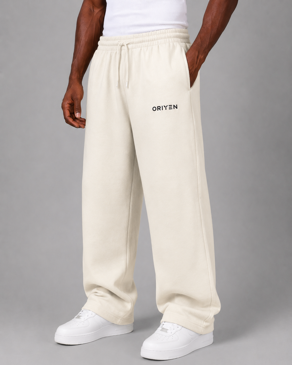 ORIYEN Essential Sweatpants (Ivory Cream)