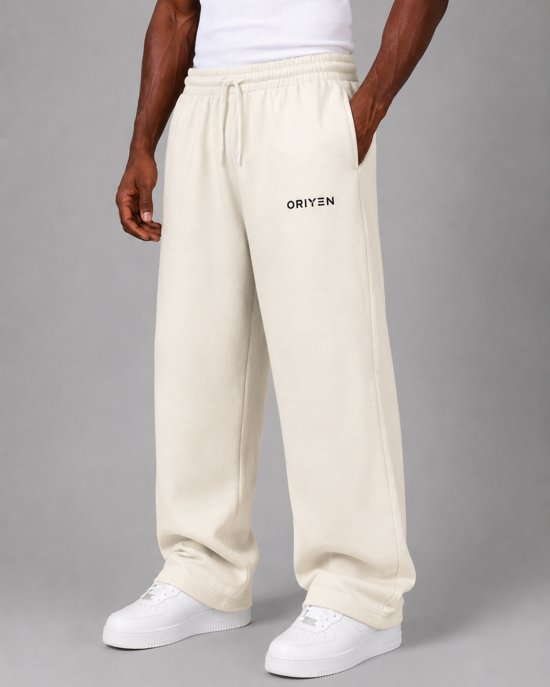 ORIYEN Essential Sweatpants (Ivory Cream)
