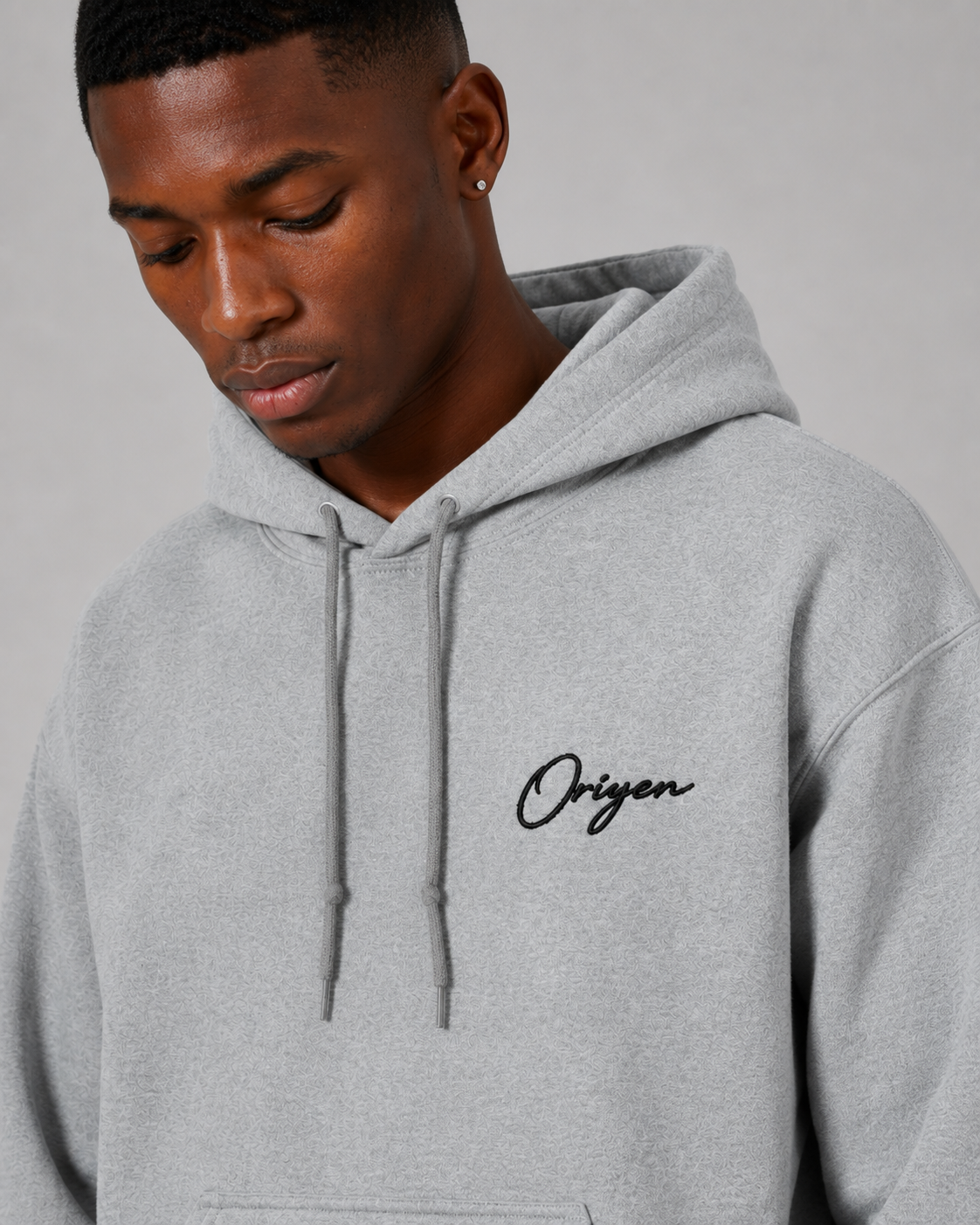 ORIYEN Royal Ash Grey Hoodie