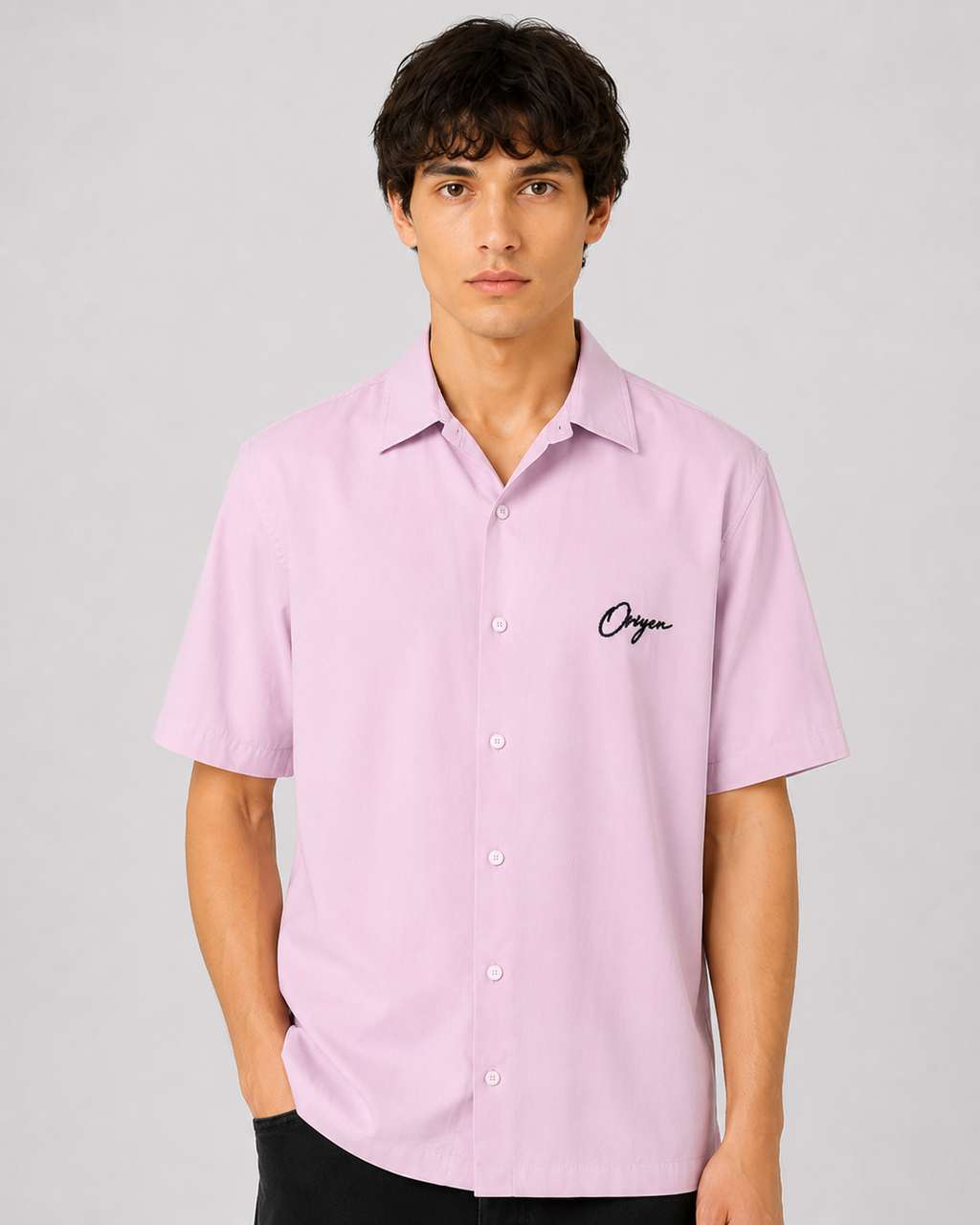 ORIYEN Blush Oversized Shirt (Pink)