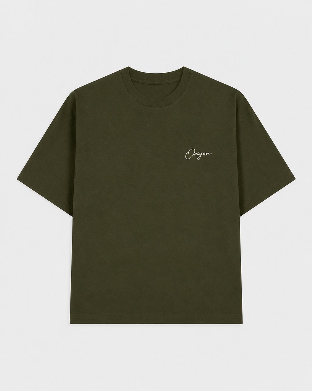 ORIYEN Olive Heavyweight Oversized Tee (Olive Green)