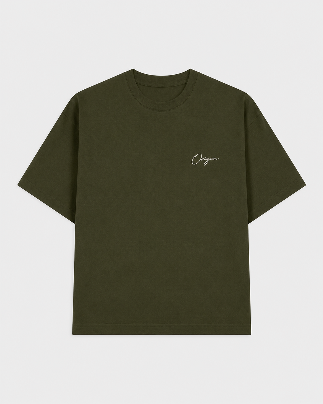 ORIYEN Olive Heavyweight Oversized Tee (Olive Green)