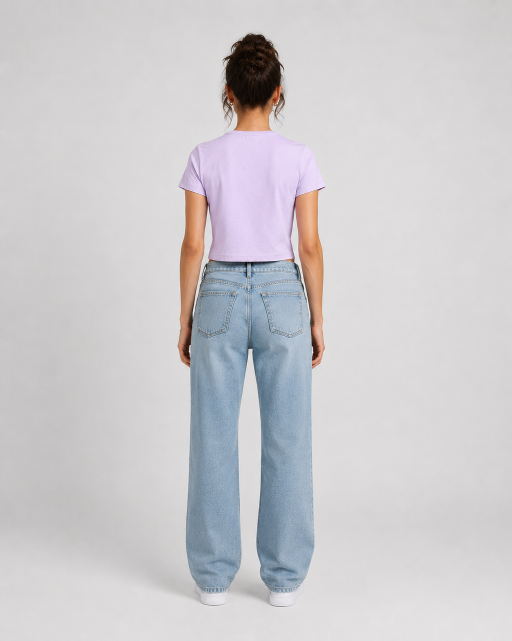 ORIYEN Lavender Women's Crop Tee (Lavender)
