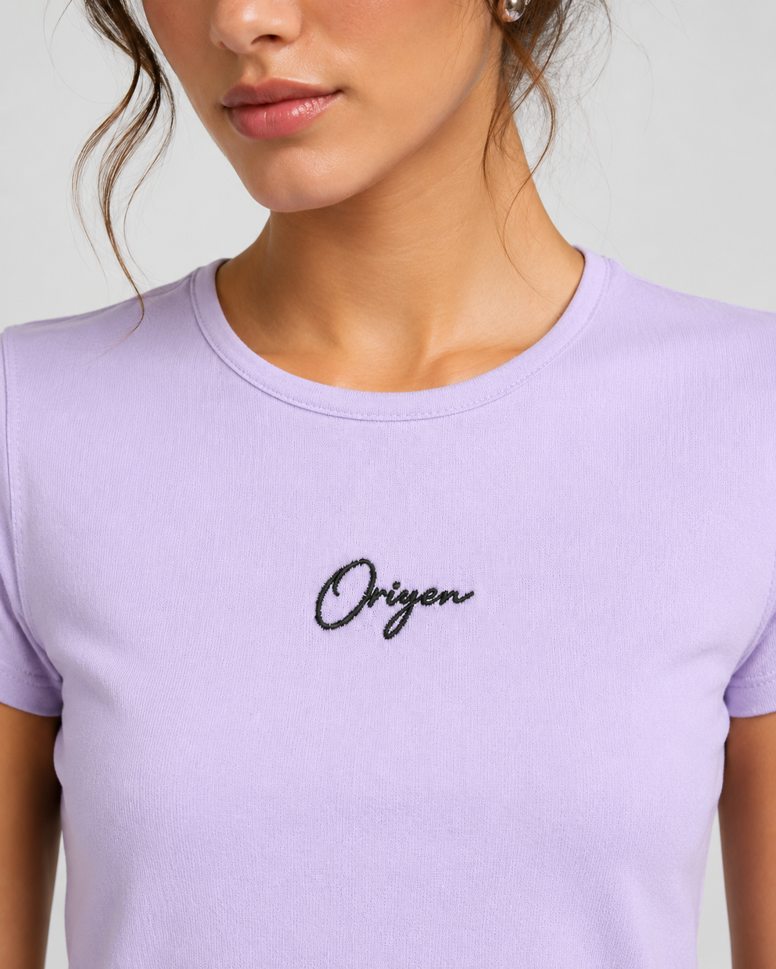 ORIYEN Lavender Women's Crop Tee (Lavender)