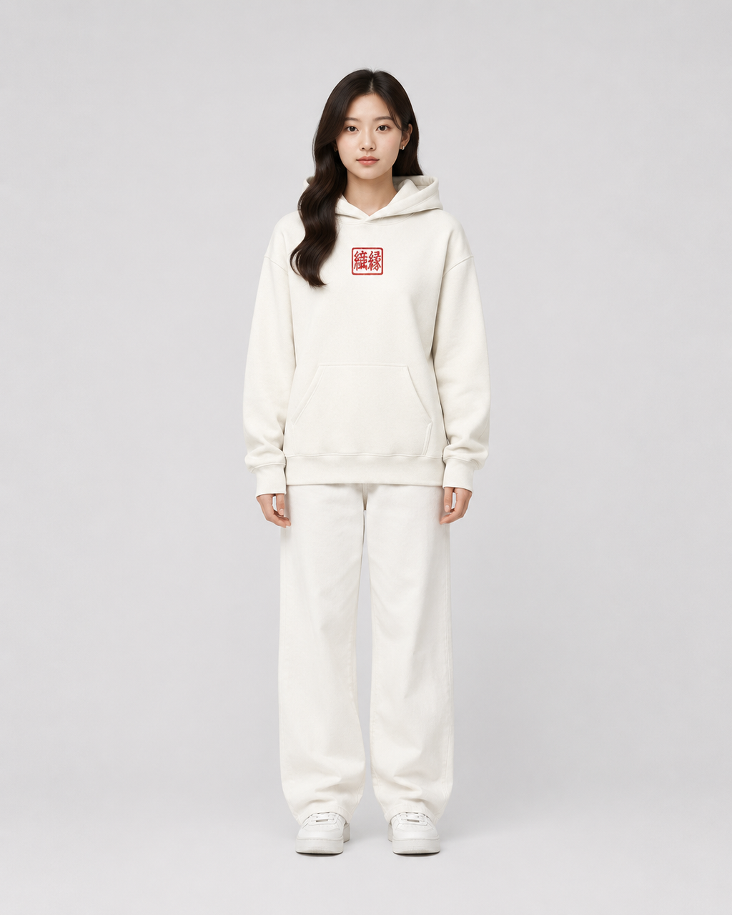 ORIYEN Woven Fate Women's Hoodie (Off White)