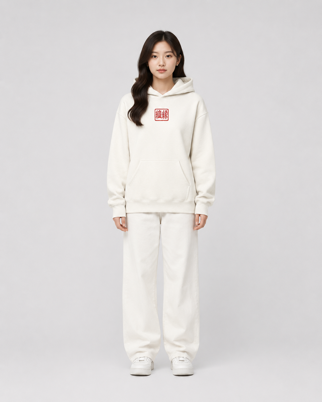 ORIYEN Woven Fate Women's Hoodie (Off White)