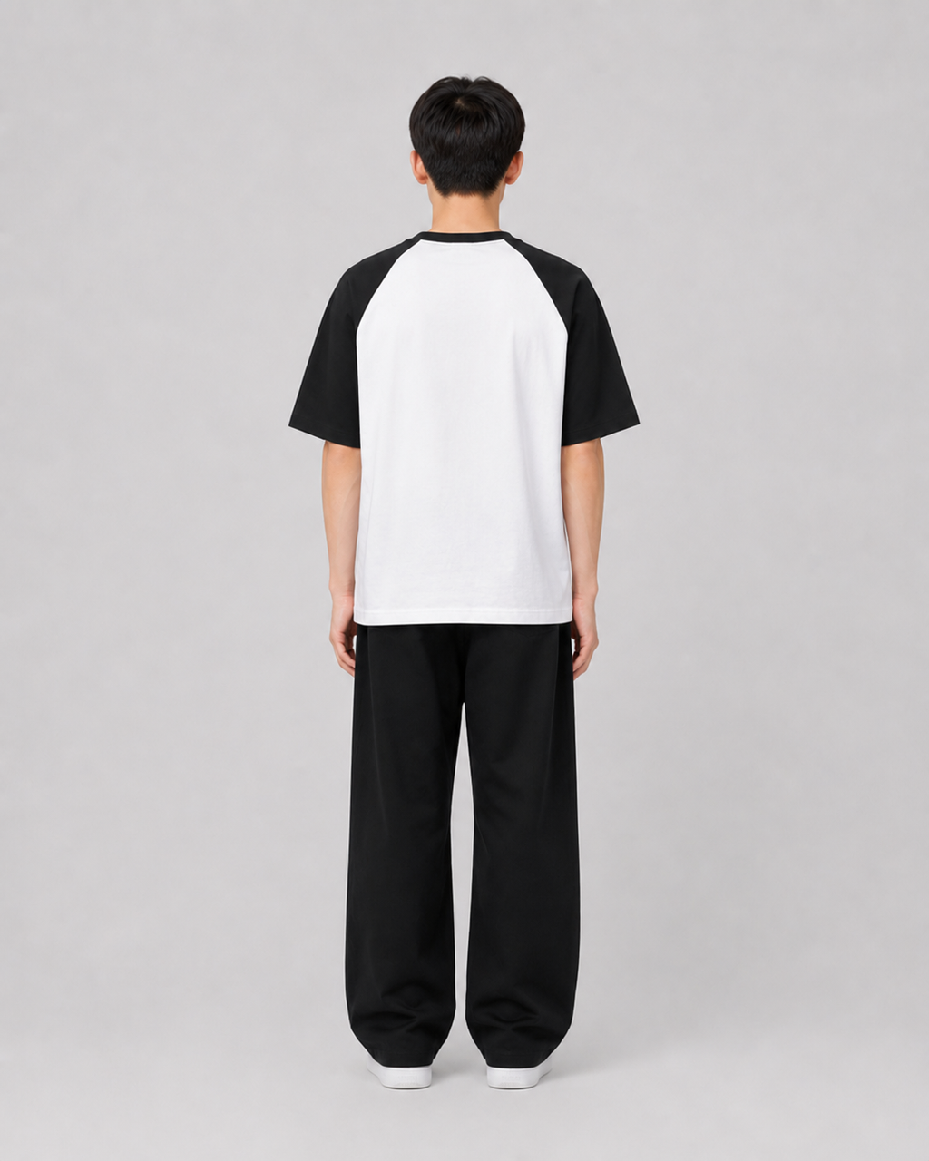 ORIYEN Black Woven Fate Raglan T-Shirt