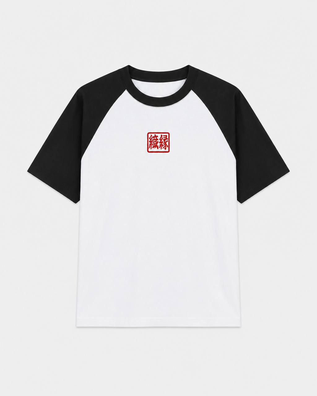 ORIYEN Black Woven Fate Raglan T-Shirt