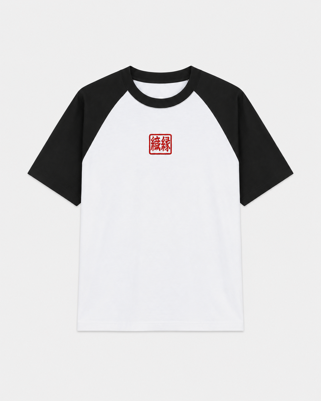 ORIYEN Black Woven Fate Raglan T-Shirt