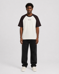 ORIYEN Espresso Oversized Raglan Tee (Dark Brown / Off White)