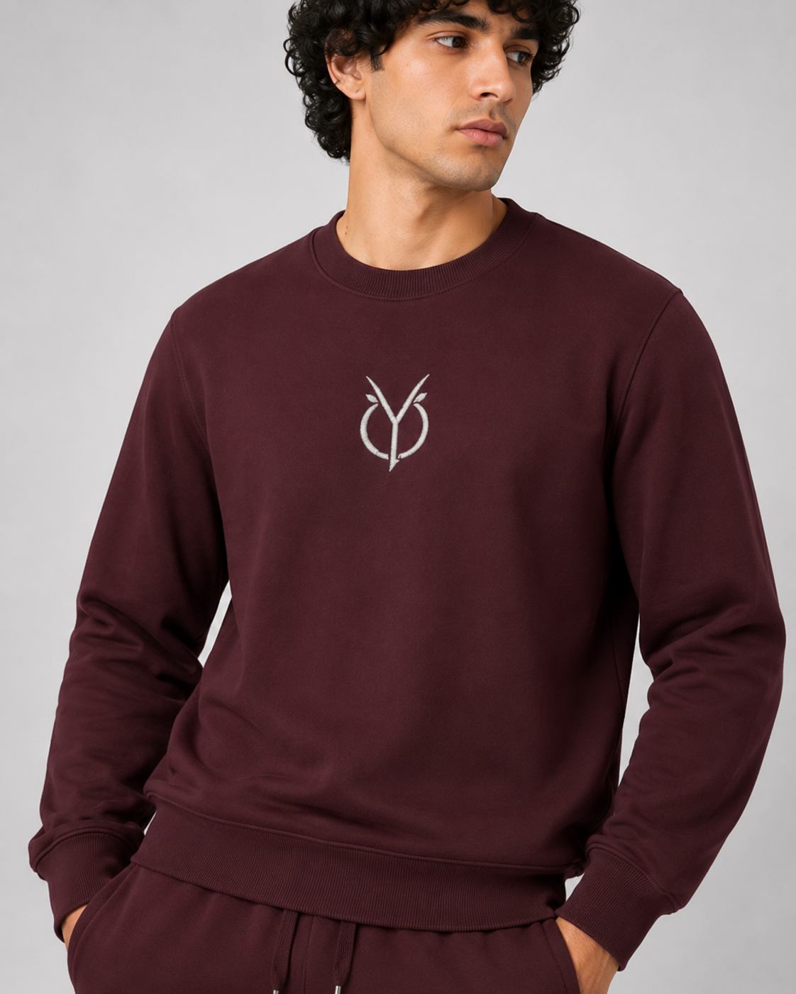 ORIYEN Burgundy Essentials Co-Ord Set