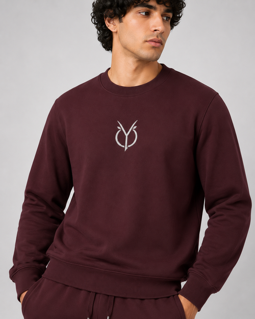 ORIYEN Burgundy Essentials Co-Ord Set