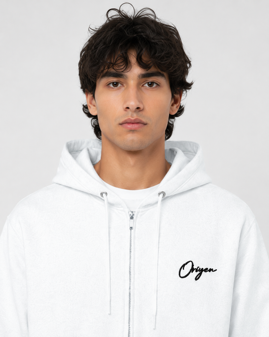 ORIYEN Frost Zip Hoodie (White)