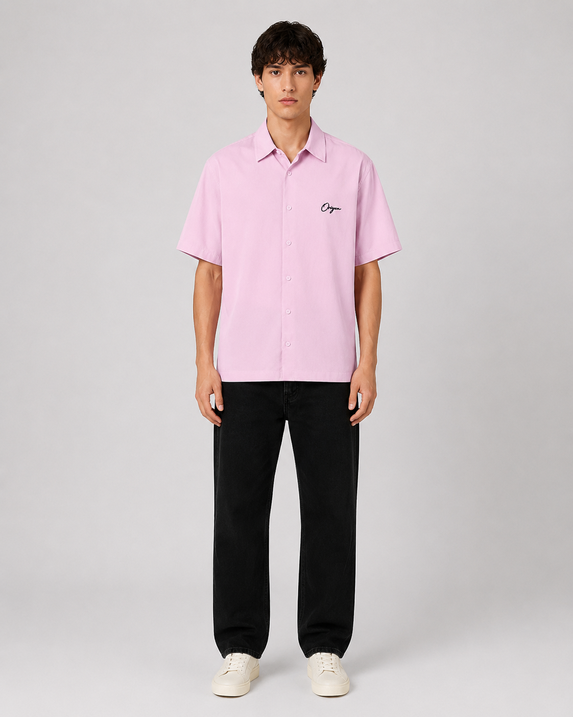 ORIYEN Blush Oversized Shirt (Pink)