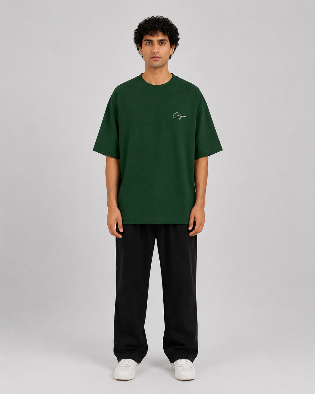 ORIYEN Forest Heavyweight Oversized Tee (Forest Green)